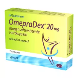 OMEPRADEX 20 mg enterotäckta hårda kapslar, 7 st
