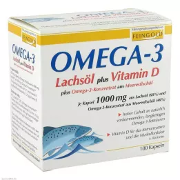 OMEGA-3 LACHSÖL plus Vit.D plus Omega-3 konc.cps., 100 st