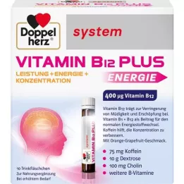 DOPPELHERZ Vitamin B12 Plus system Drickampuller, 10X25 ml