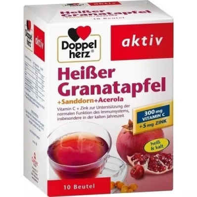 DOPPELHERZ hett granatäpple+havtorn+acerola, 10 st