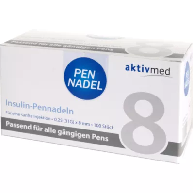 PEN-NADELN Universal 8 kanyler 0,26x8 mm, 100 st