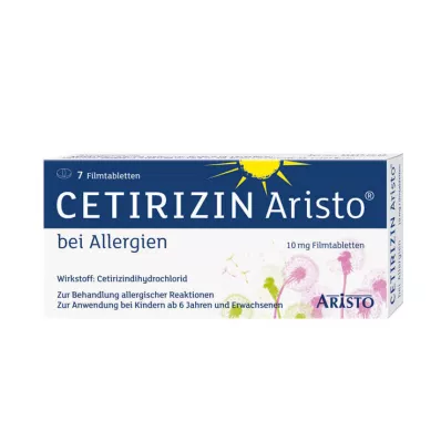 Cetirizine Aristo för allergier 10 mg filmdragerade tabletter, 7 st Cetirizine Aristo för allergier 10 mg filmdragerade tabletter, 7 st