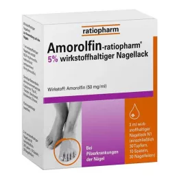 AMOROLFIN-ratiopharm 5% aktiv substans nagellack, 3 ml