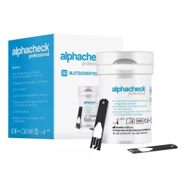 ALPHACHECK teststickor för professionellt blodsockertest, 50 st