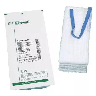 Maghandduk lite 40x40cm 4-faldigt steril blå RK, 14x2 st