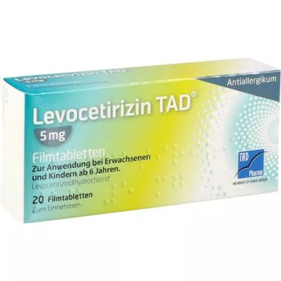 LEVOCETIRIZIN TAD 5 mg filmdragerade tabletter, 20 st