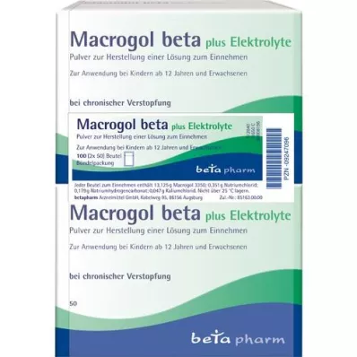 MACROGOL beta plus elektrolyter Plv.z.H.e.L.z.Einn., 100 st