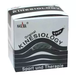 NASARA Kinesiologisk tejp 5 cmx5 m svart, 1 st