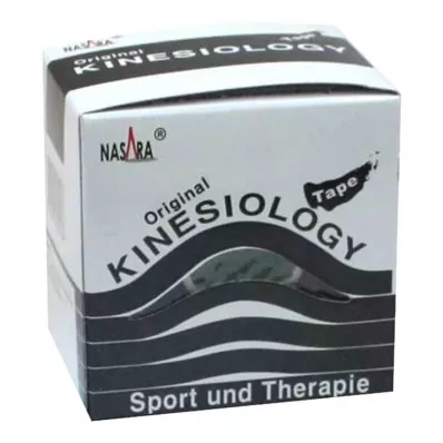 NASARA Kinesiologisk tejp 5 cmx5 m svart, 1 st