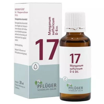 Biochemistry Pflueger 17 Manganum sulfuricum D 6 droppar, 30 ml Biochemistry Pflueger 17 Manganum sulfuricum D 6 droppar, 30 ml