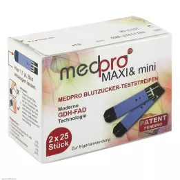 MEDPRO Maxi &amp; mini teststickor för blodglukos, 2X25st