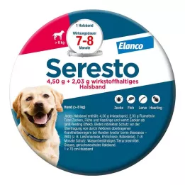 SERESTO 4,50g + 2,03g Halsband för hundar från 8 kg, 1 st