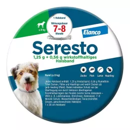 SERESTO 1,25g + 0,56g Halsband för hundar upp till 8 kg, 1 st