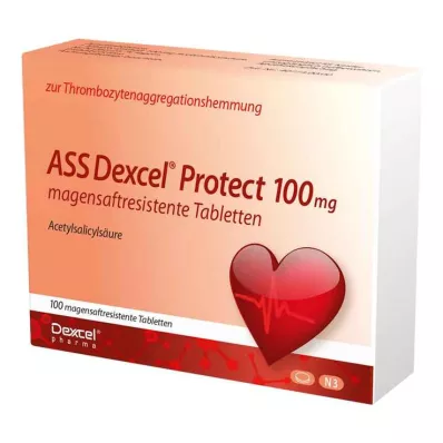 ASS Dexcel Protect 100 mg enteroresistenta tabletter, 100 st ASS Dexcel Protect 100 mg enteroresistenta tabletter, 100 st