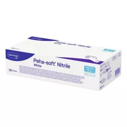 Peha Soft nitrilvita undersökningshandskar, puderfria, icke-sterila S, 100 st