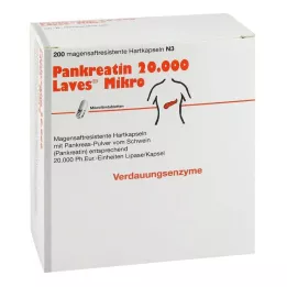 PANKREATIN 20 000 Laves Micro enteric-coated hårda kapslar, 200 st