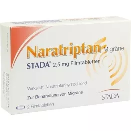NARATRIPTAN Migrän STADA 2,5 mg filmdragerade tabletter, 2 st