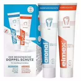 ARONAL/ELMEX Tandkräm med dubbelt skydd, 2X75 ml