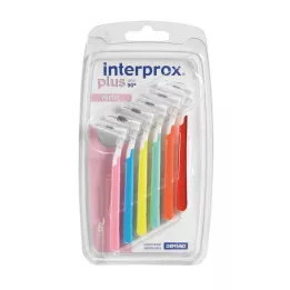 INTERPROX plus Blister Mix färglös assorterad interdental, 6 st