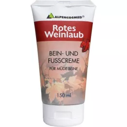 ALPENCOSMED Ben- och fotkräm med röda vinblad, 150 ml