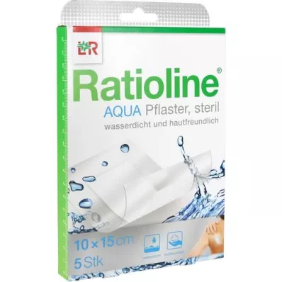 RATIOLINE aqua Shower Plaster Plus 10x15 cm steril, 5 st