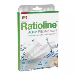 RATIOLINE aqua Shower Plaster Plus 10x15 cm steril, 5 st