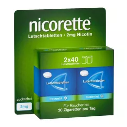 NICORETTE sugtabletter med färsk mynta 2 mg pressade, 80 st
