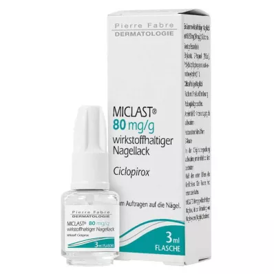 Miclast 80 mg/g aktivt nagellack, 3 ml