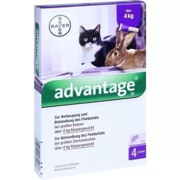 ADVANTAGE 80 mg för stora katter och kaniner, 4X0,8 ml