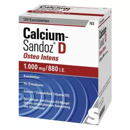 CALCIUM SANDOZ D Osteo intensiv tuggtabletter, 120 st
