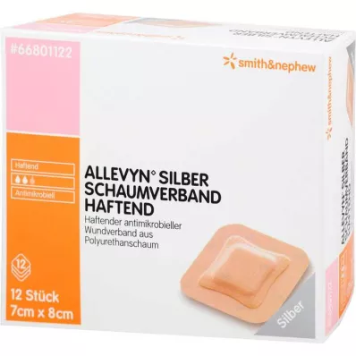 Allevyn silverskumförband 7x8 cm lim, 12 st Allevyn silverskumförband 7x8 cm lim, 12 st