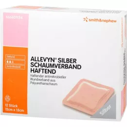 ALLEVYN Silverskumförband 12x13 cm självhäftande, 12 st