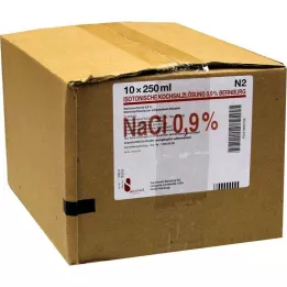 Isoton saltlösning 0,9 % Bernburg Infusionsl.PE, 10X250 ml