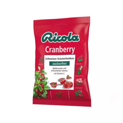 Ricola sockerfria tranbärsgodis, 75 g