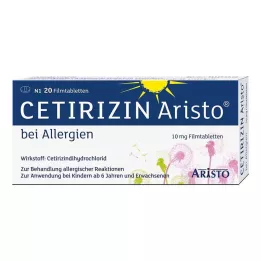 CETIRIZIN Aristo för allergier 10 mg filmdragerade tabletter, 20 st