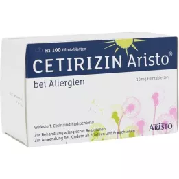 CETIRIZIN Aristo för allergier 10 mg filmdragerade tabletter, 100 st