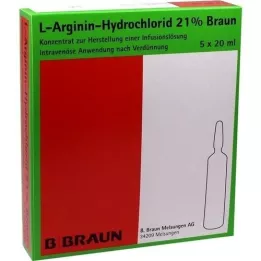 L-ARGININ-HYDROCHLORID 21% Elec. konc. inf. l., 5X20 ml