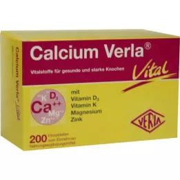CALCIUM VERLA Vital filmdragerade tabletter, 200 st