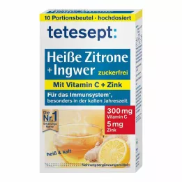 Tetesept Het citron med ingefära sockerfritt pulver, 10X3 g