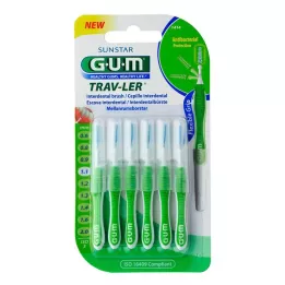 GUM TRAV-LER 1,1 mm gran grön interdental + 6 kapslar, 6 st