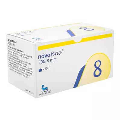 Novofine 8 kanyler 0,30x8 mm TW, 100 st Novofine 8 kanyler 0,30x8 mm TW, 100 st