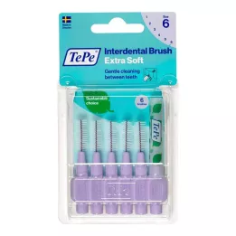 TEPE Mellanrumsborste x-soft 1,1 mm ISO 6 lila, 6 st