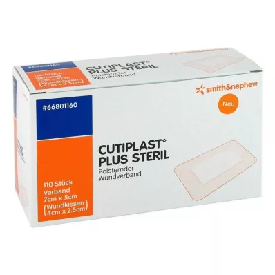 CUTIPLAST Plus sterilt förband 5x7 cm, 110 st