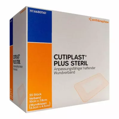 Cutiplast Plus sterilt 7,8x10 cm bandage, 55 st