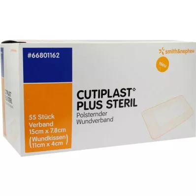 Cutiplast Plus sterilt 7,8x15 cm bandage, 55 st Cutiplast Plus sterilt 7,8x15 cm bandage, 55 st