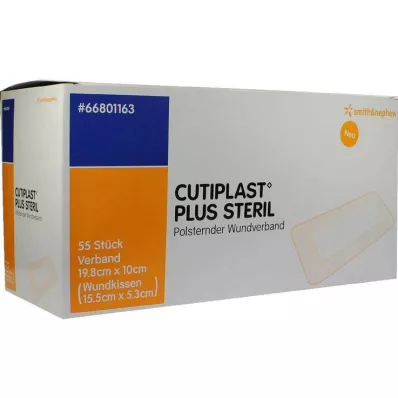Cutiplast Plus sterilt 10x19,8 cm bandage, 55 st Cutiplast Plus sterilt 10x19,8 cm bandage, 55 st