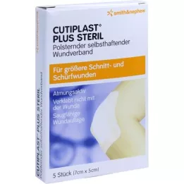 CUTIPLAST Plus sterilt förband 5x7 cm, 5 st