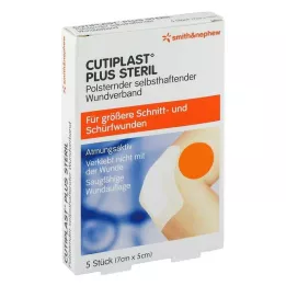 CUTIPLAST Plus sterilt förband 5x7 cm, 5 st