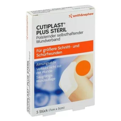 CUTIPLAST Plus sterilt förband 5x7 cm, 5 st