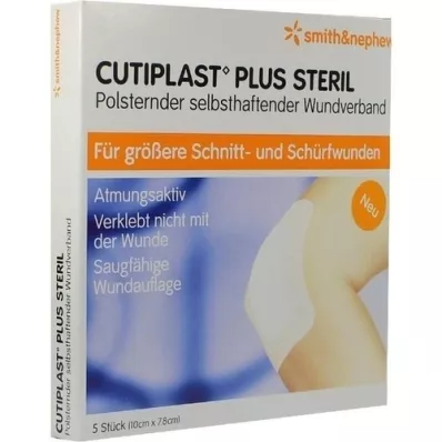 CUTIPLAST Plus sterilt förband 7,8x10 cm, 5 st